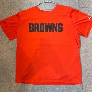 Nike Cleveland Browns Orange Dri Fit Shirt. Large
